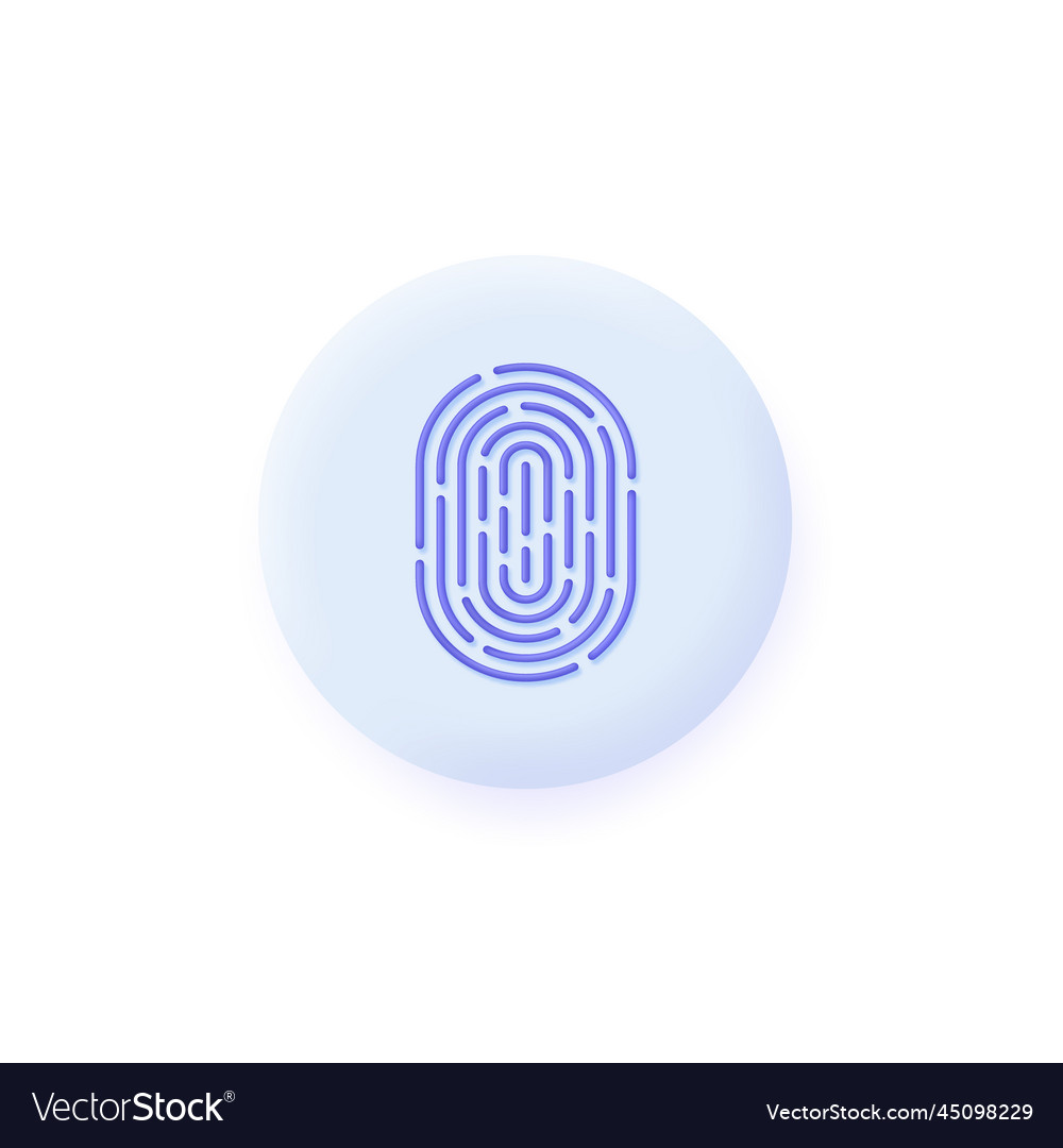 3d fingerprint isolated on white background