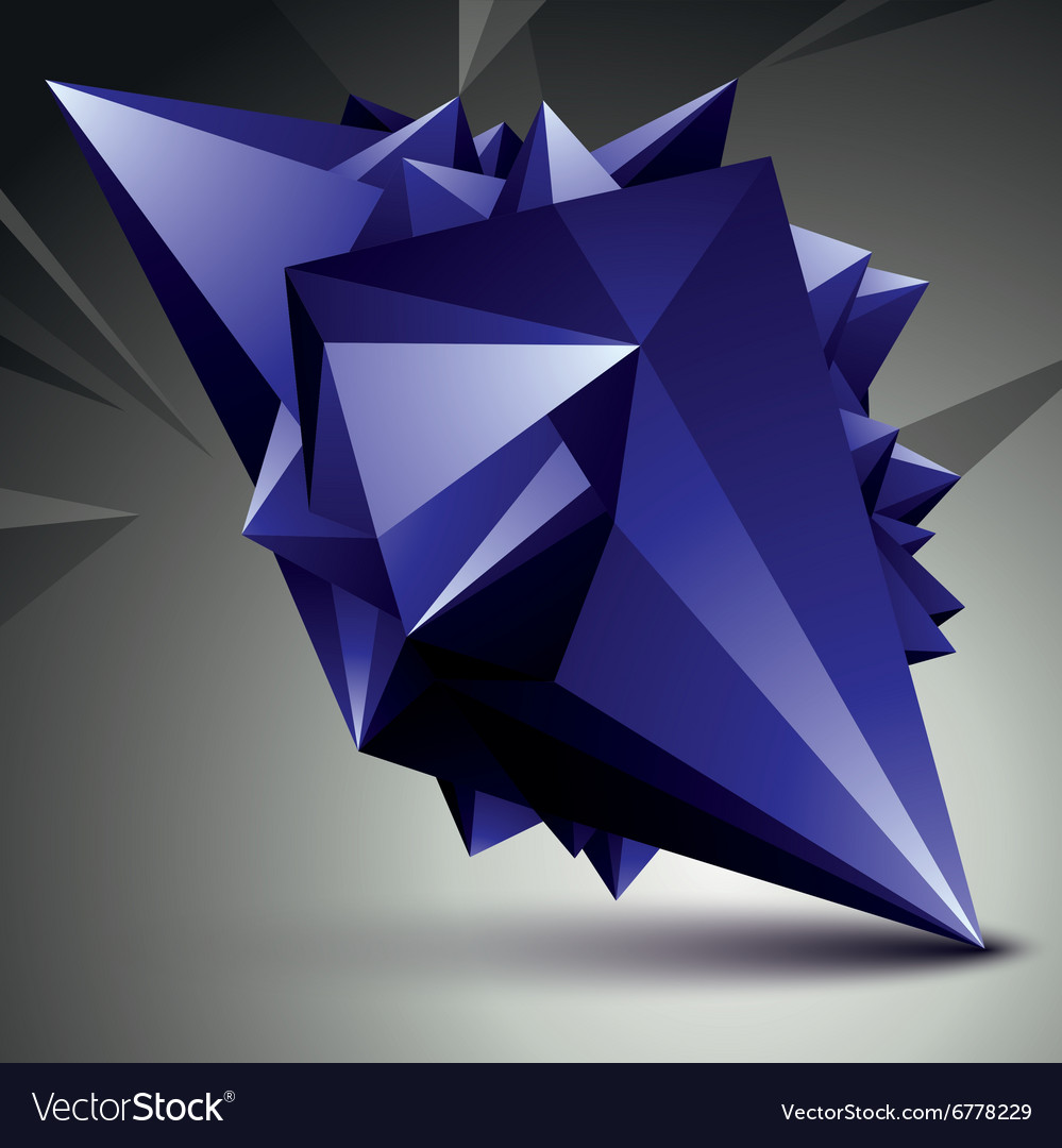 Abstract asymmetric bright object constructed from