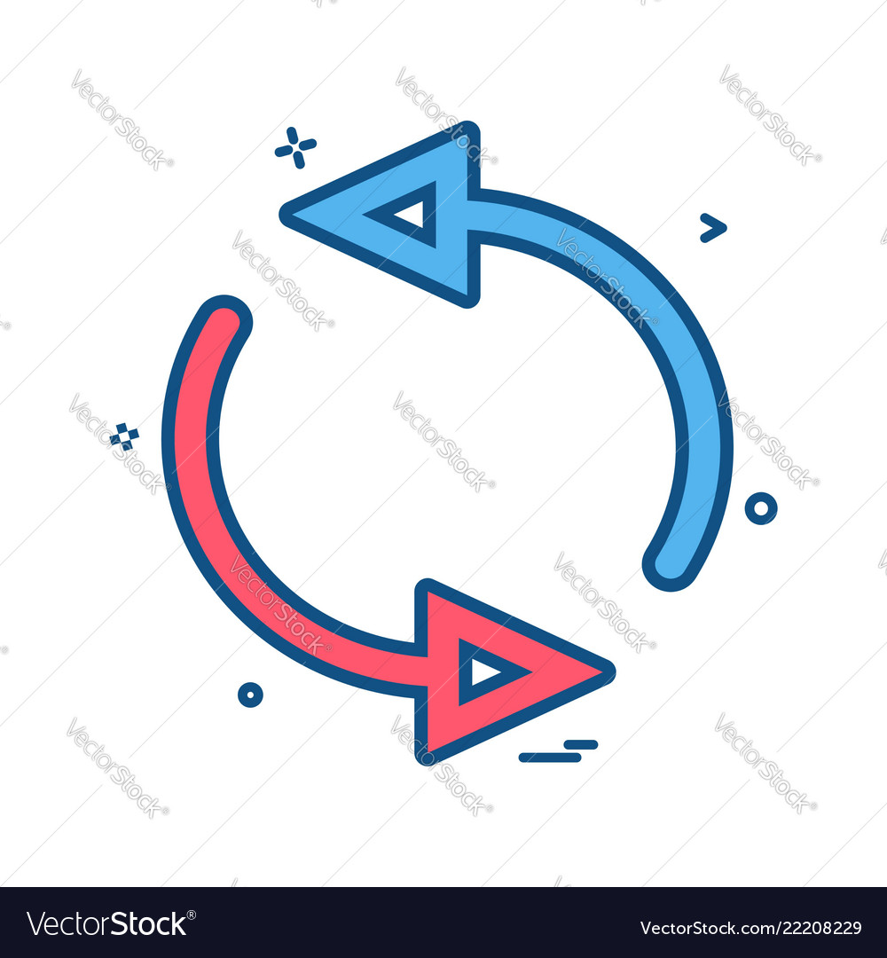 Arrow circle l rotate icon design vector image Arrow circle l rotate icon design