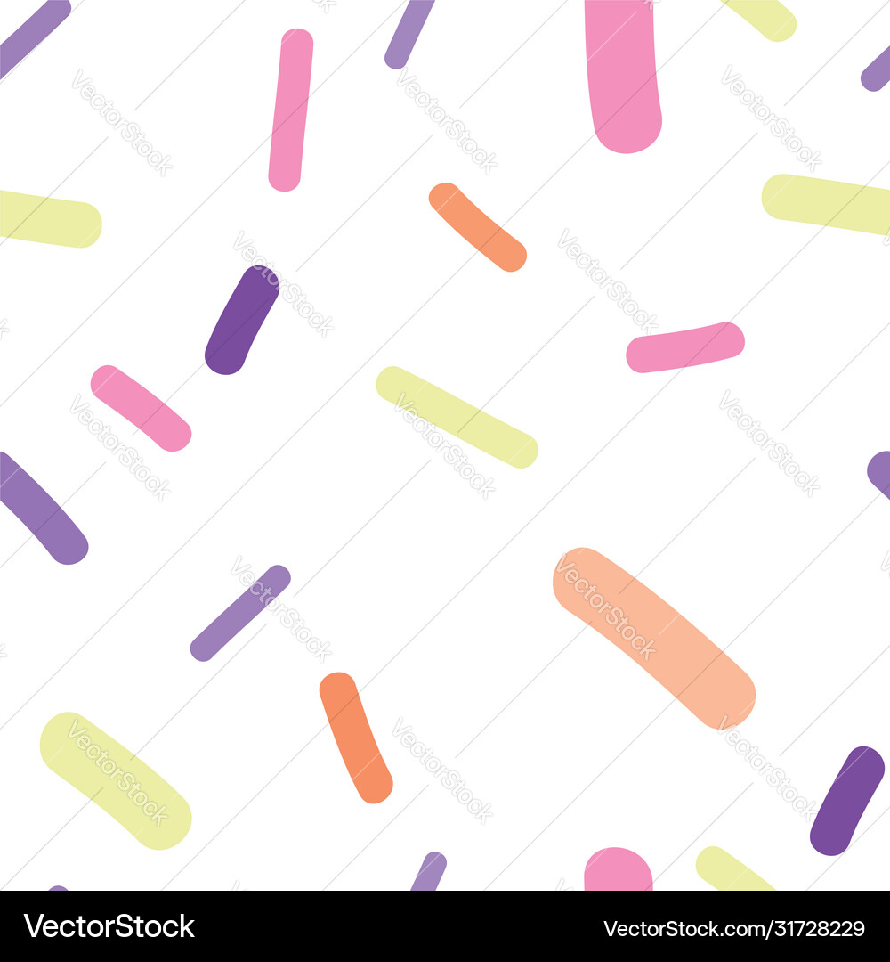 Candy sprinkles seamless repeat pattern Royalty Free Vector