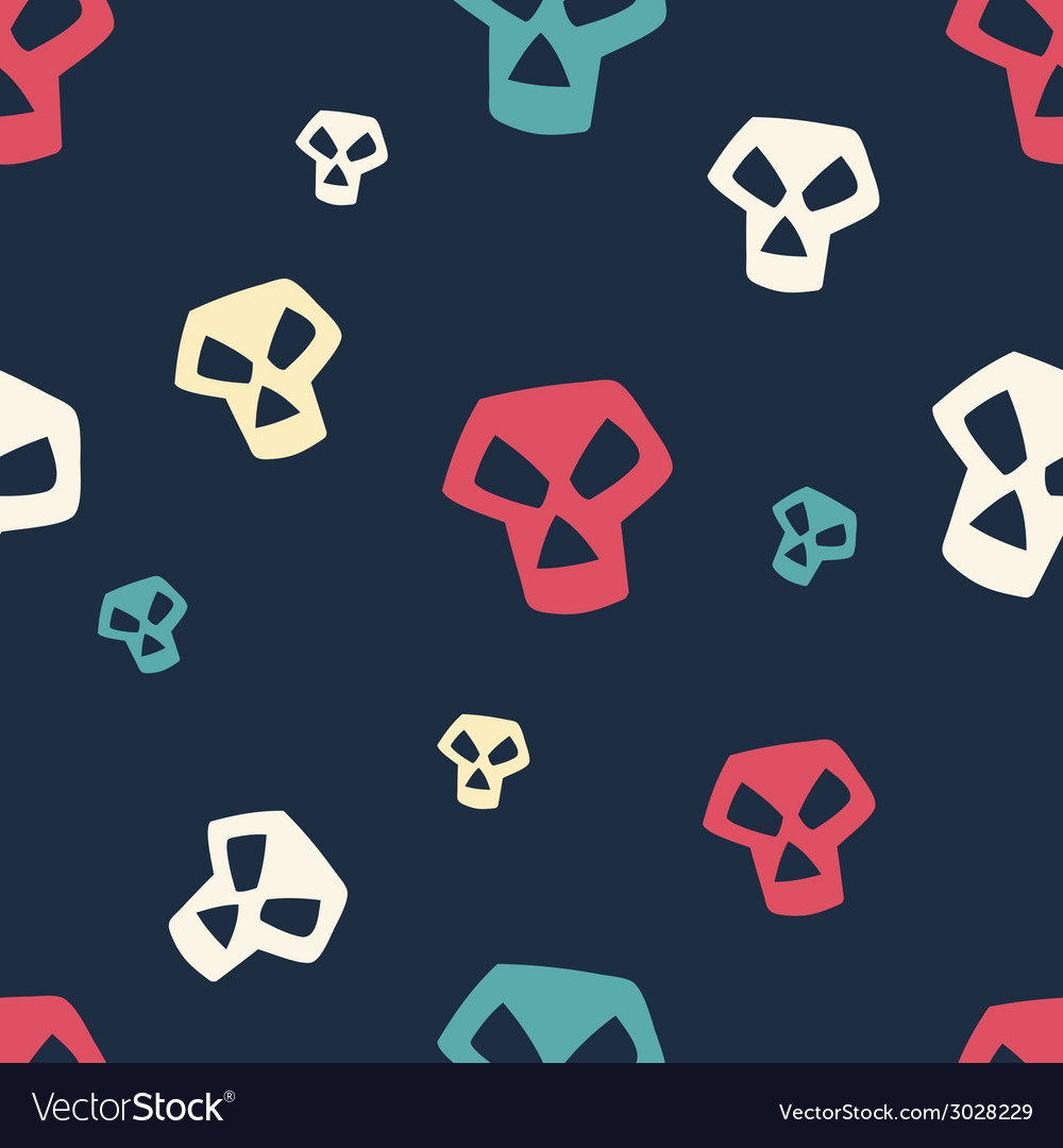 Colored skull pattern small