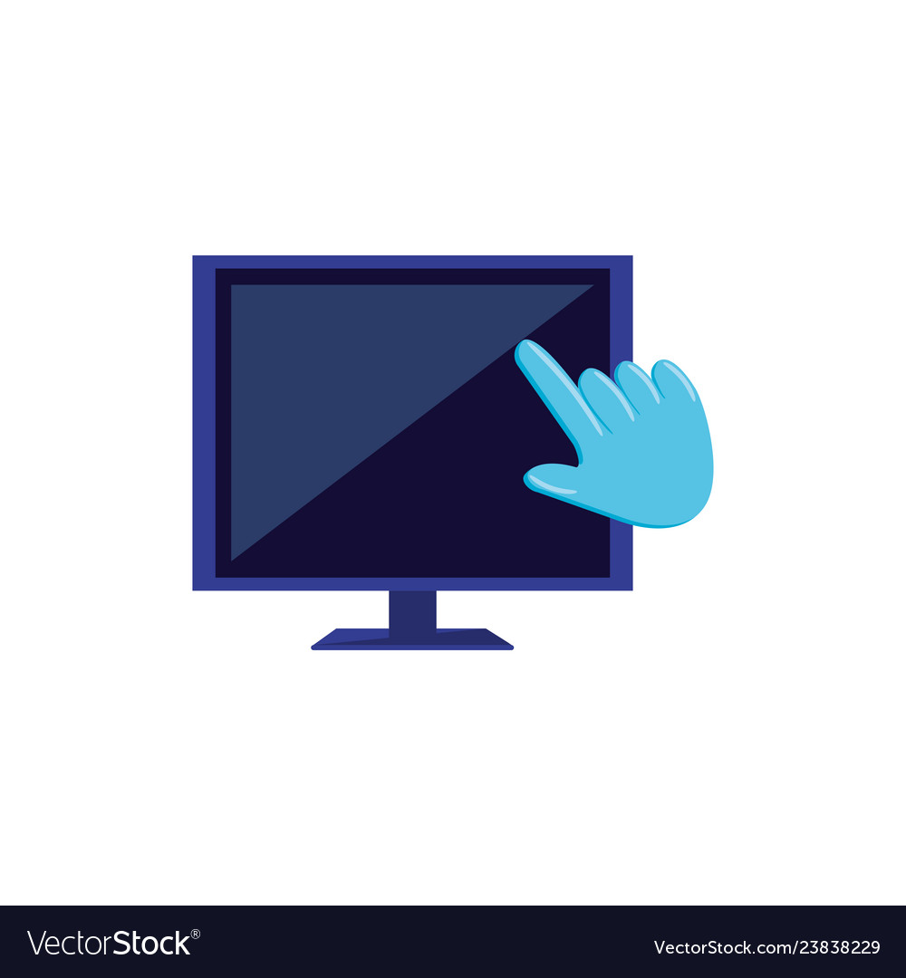 Computer monitor with hand pointer