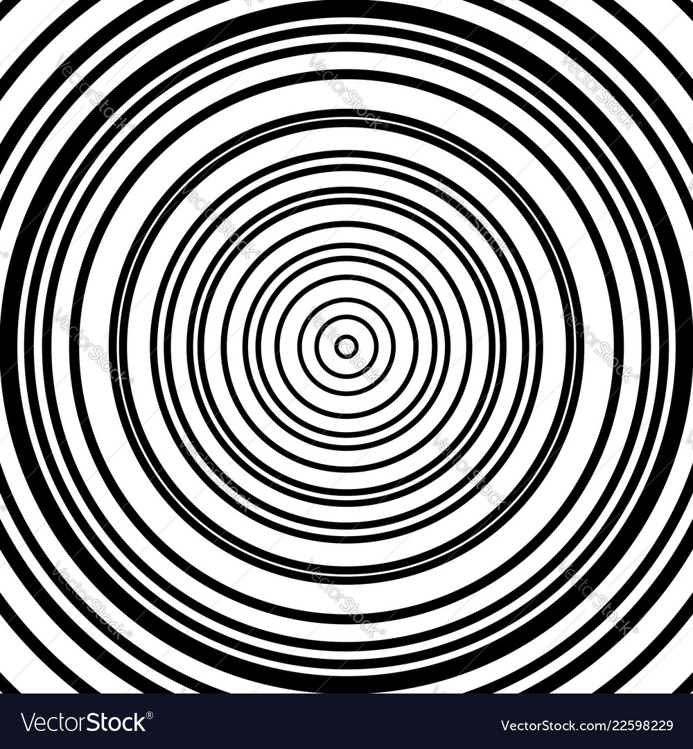 Concentric circles pattern abstract vector image Concentric circles pattern abstract