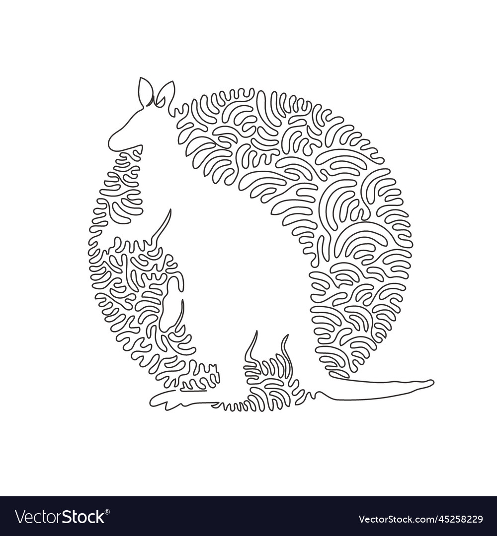 Continuous curve one line drawing of standing