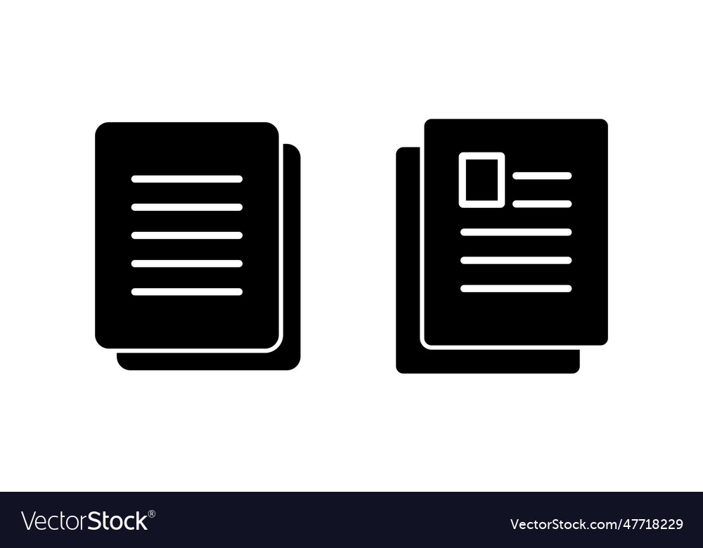 Document icon paper file vector image Document icon paper file