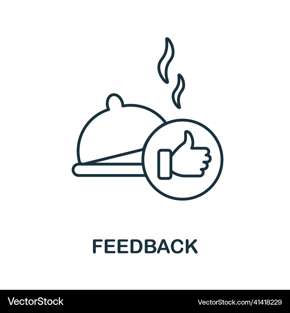 Feedback icon line element from restaurant Vector Image