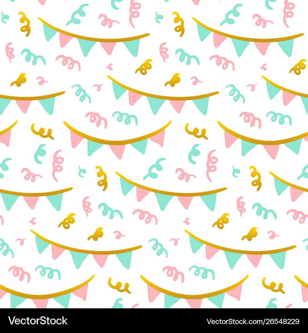 Festive flags seamless pattern Royalty Free Vector Image