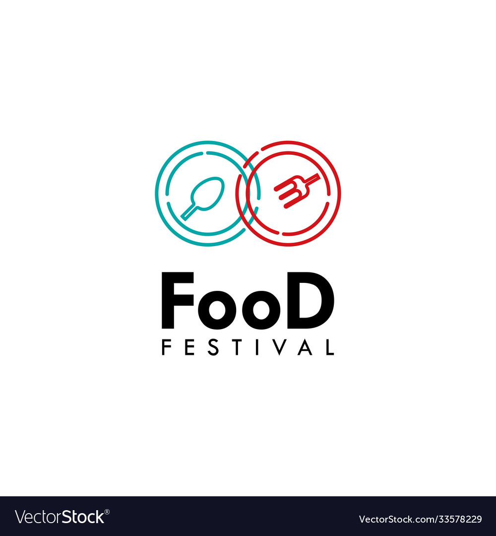 Food festival logo template design