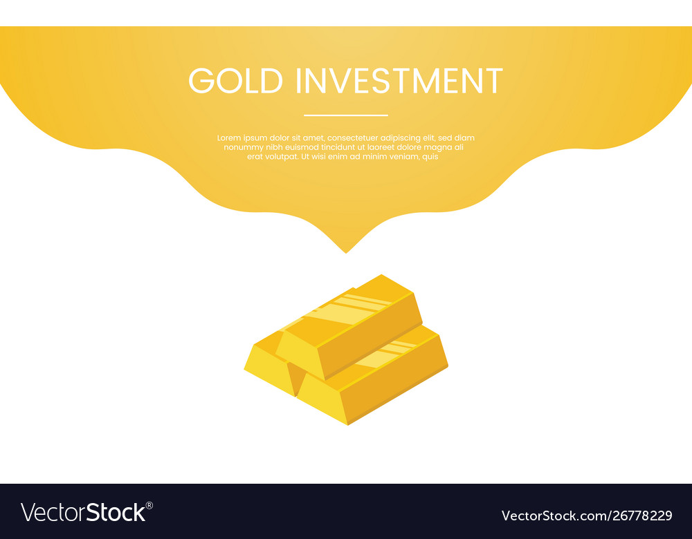 Gold Investment Finance Concept Theme For Vector Image