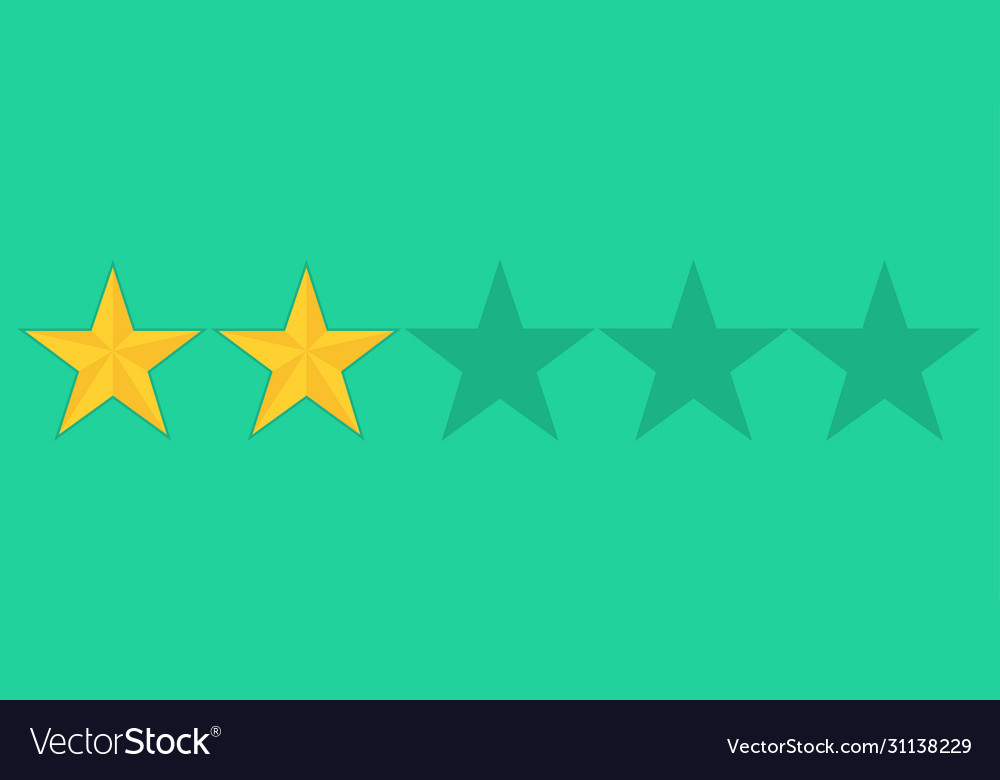 Golden stars servise rating missing some points vector image Golden stars servise rating missing some points