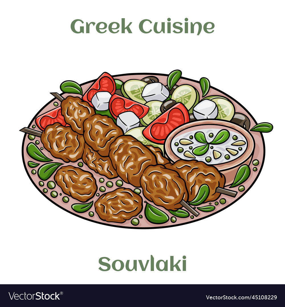 Griechisches Hähnchen Souvlaki mit tzatziki Sauce