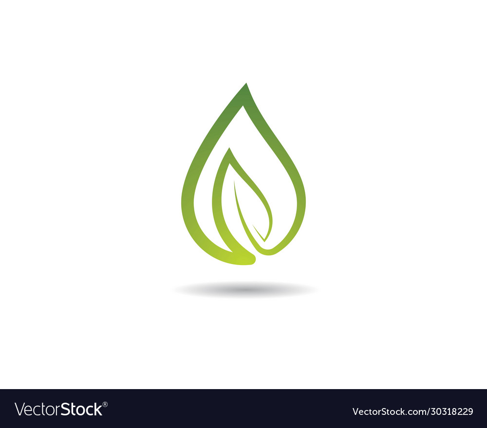 Green drop icon Royalty Free Vector Image - VectorStock