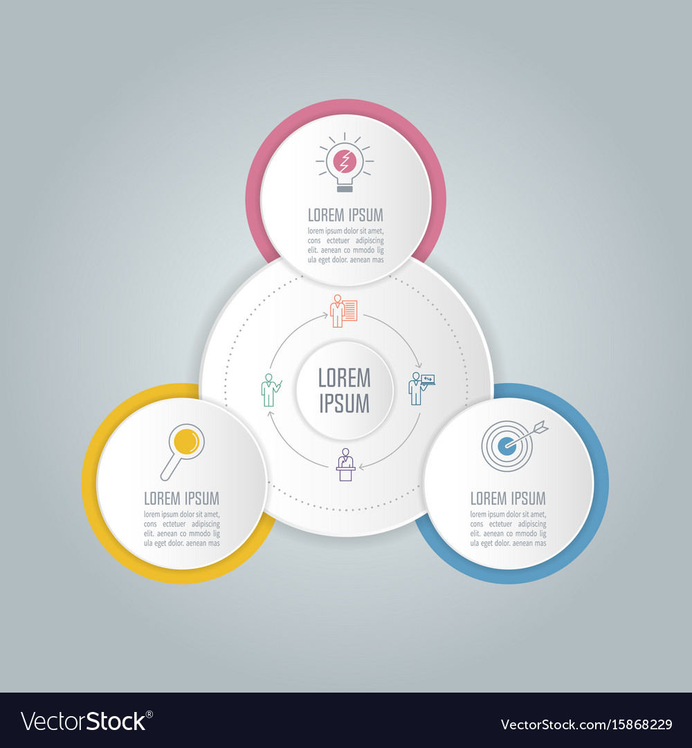 Infographic design business concept with 3 options