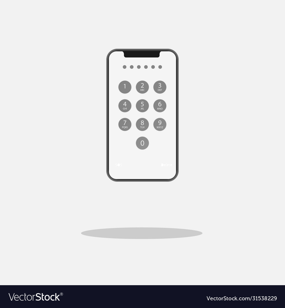 Keypad for on smartphone screen application vector image Keypad for on smartphone screen application