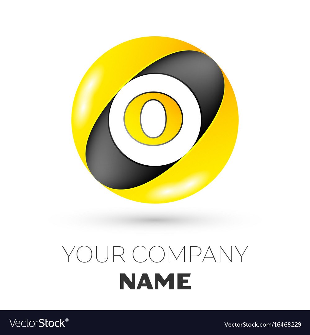 Letter o logo symbol in the colorful circle Vector Image