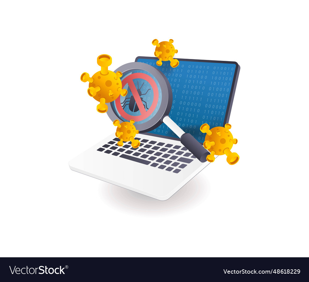 Looking for problems with malware virus attacks vector image Looking for problems with malware virus attacks
