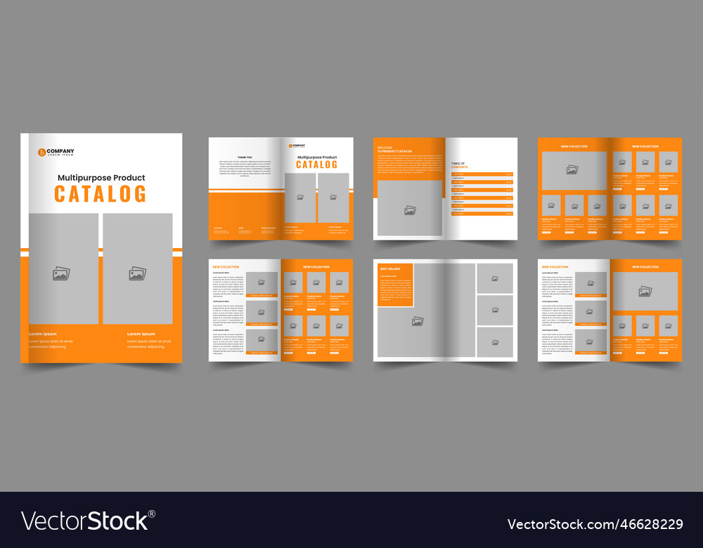 Product catalog template and showcase Royalty Free Vector