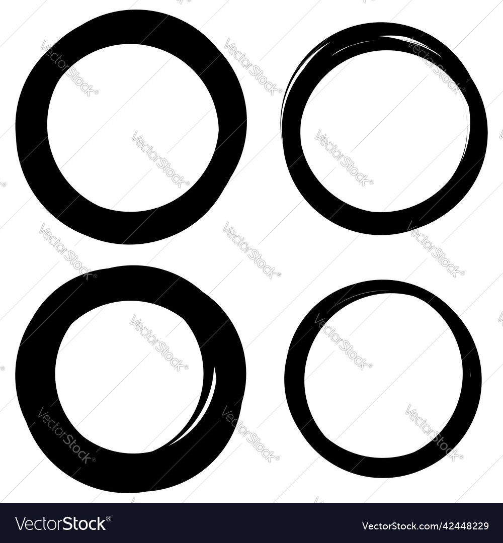 Random circles rings circular element vector image Random circles rings circular element