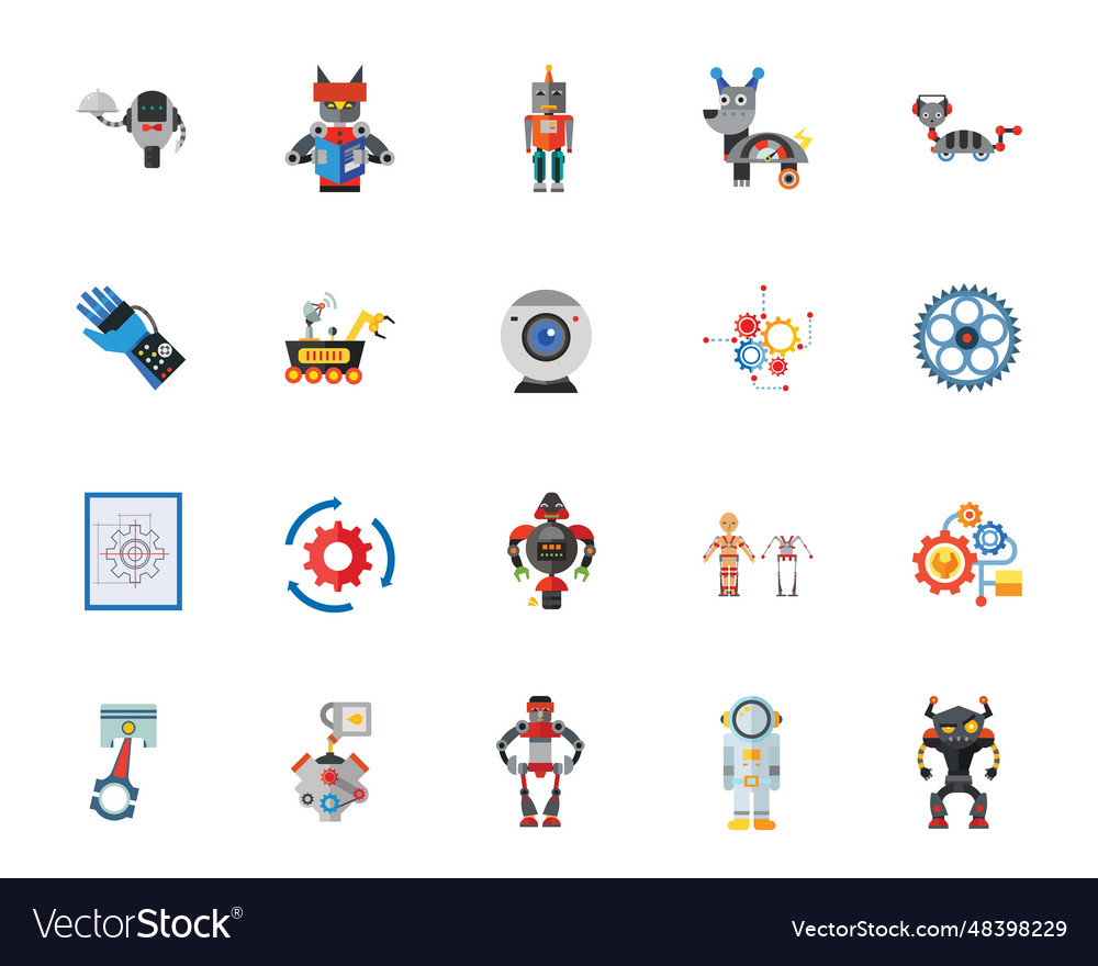 Robots icon set