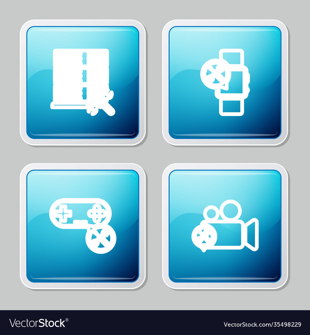 Set line database server service smartwatch vector image Set line database server service smartwatch