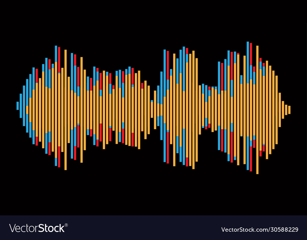 Sound waves abstract patternvctor design vector image Sound waves abstract patternvctor design