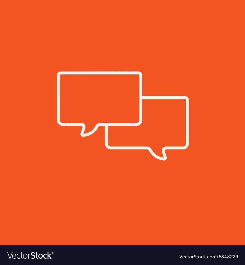 Speech squares line icon