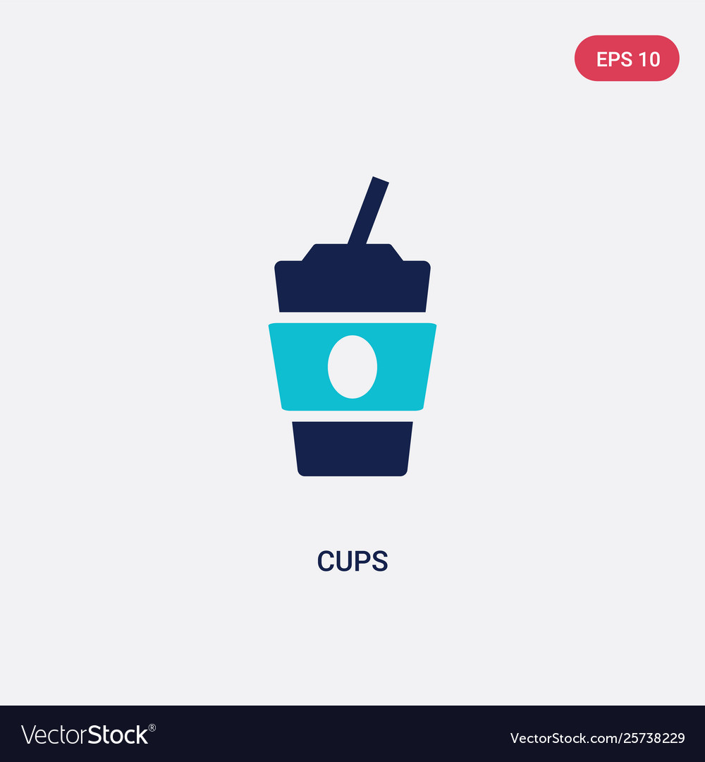 Two color cups icon from fast food concept