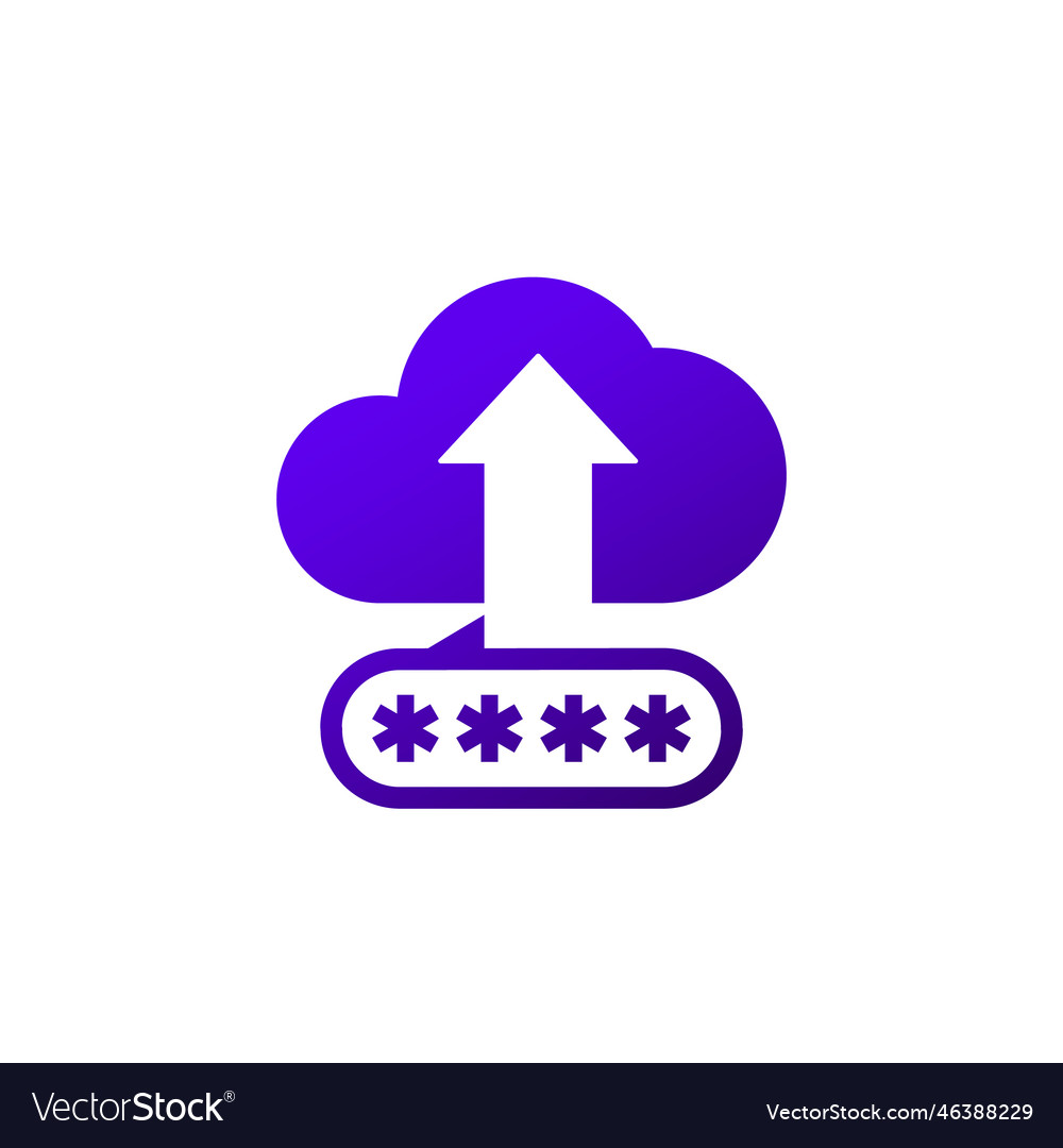 Upload to a secure cloud icon