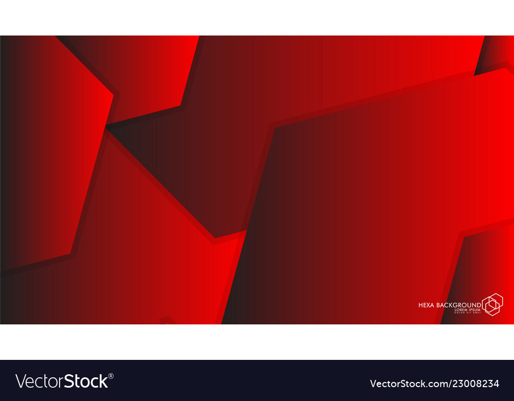 Abstract background hexagon red light and shadow vector image Abstract background hexagon red light and shadow