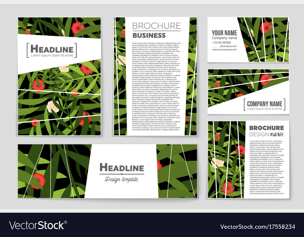 Abstract layout background set for art