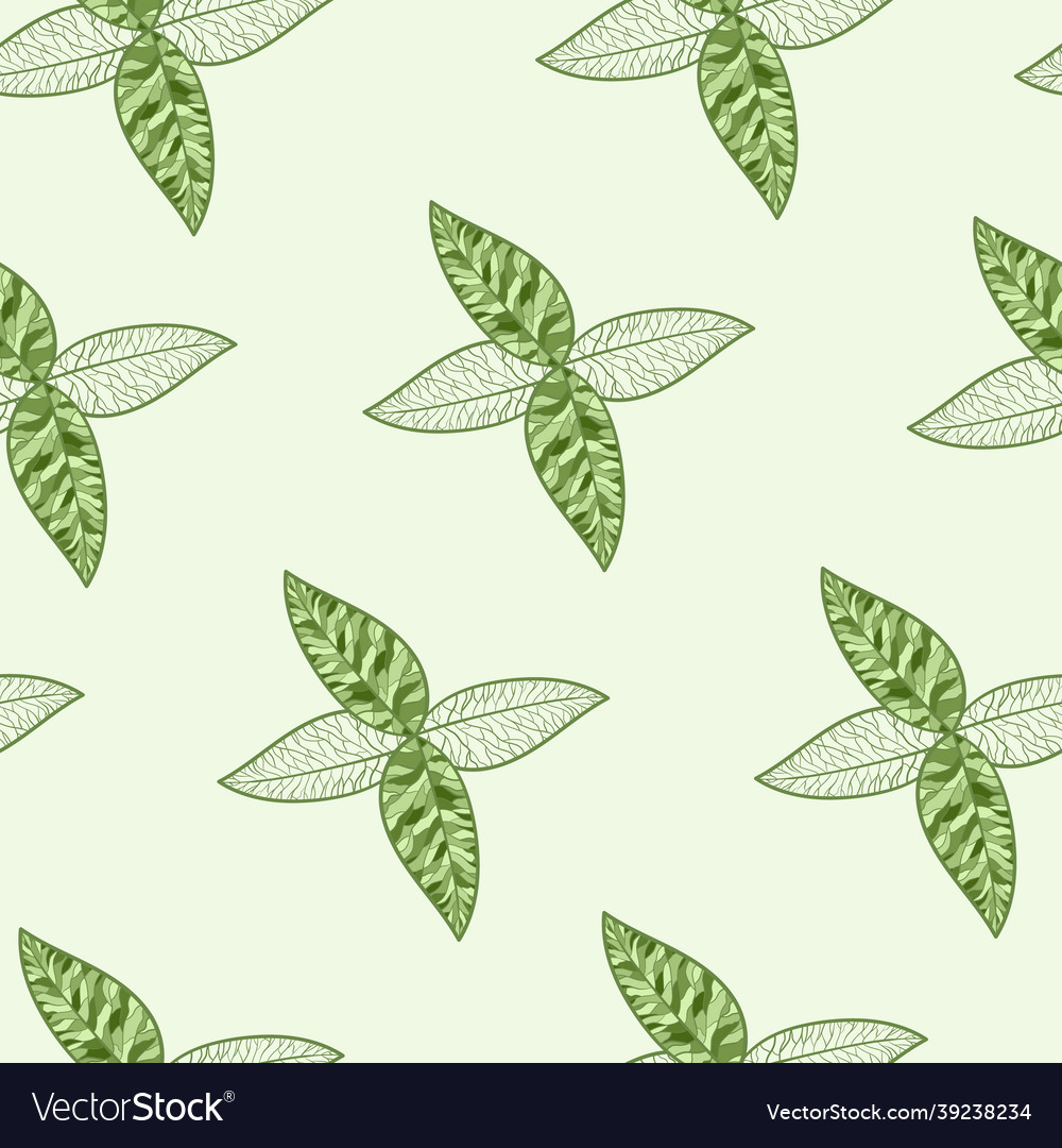 Botanical leaves seamless pattern design