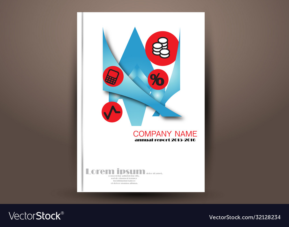 Business report cover abstract template