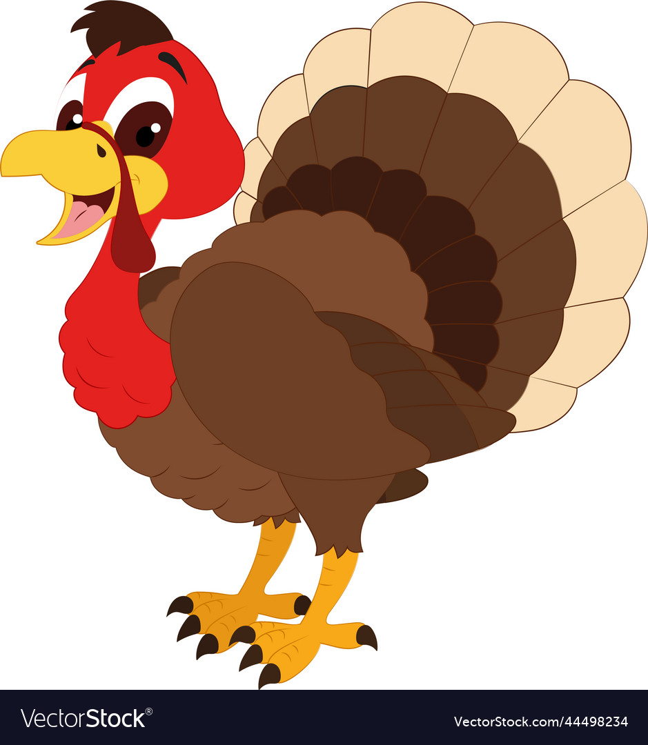 Cartoon turkey Royalty Free Vector Image - VectorStock