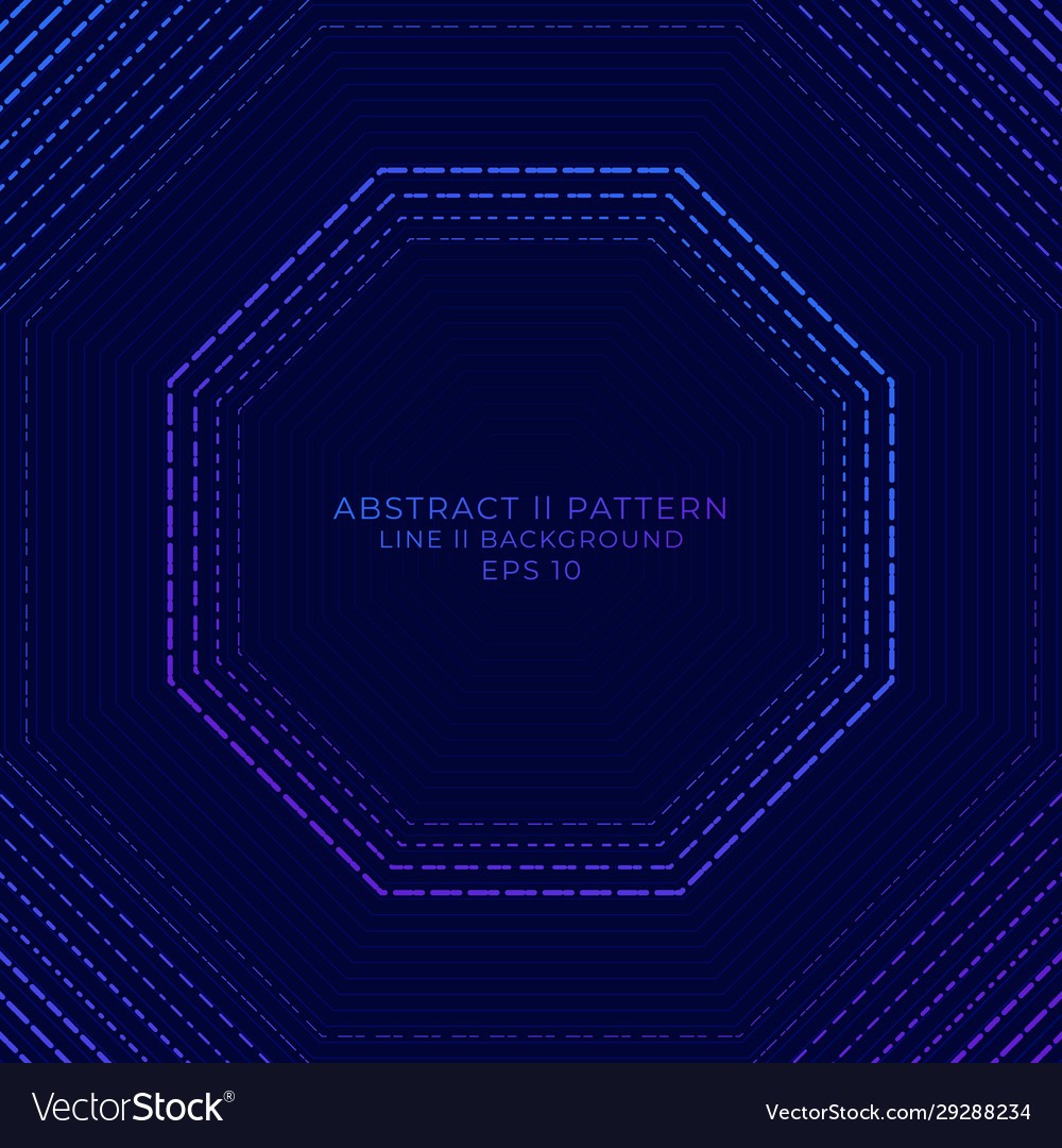 Dashed line wave pattern hexagon Shape design vector image Dashed line wave pattern hexagon Shape design