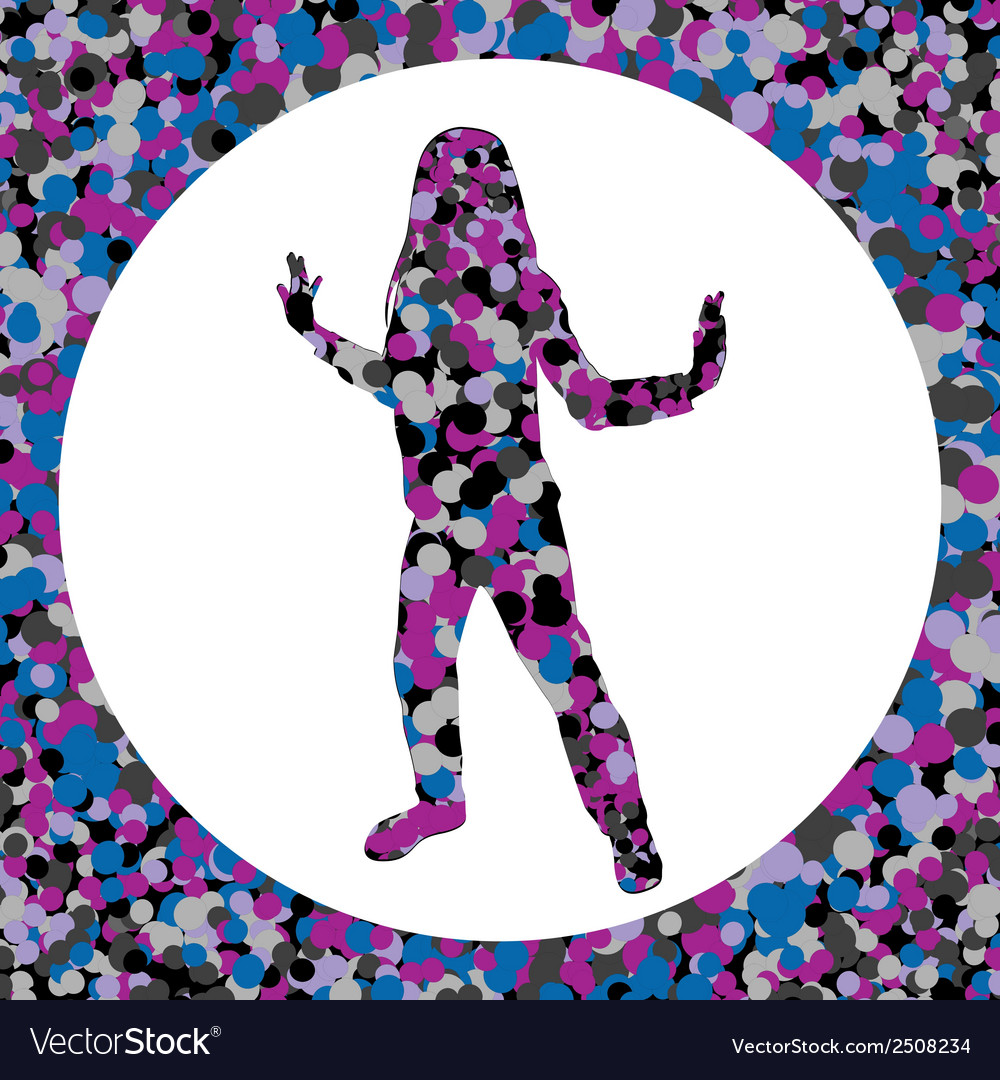 Girl Silhouette Made Of Bubbles Royalty Free Vector Image