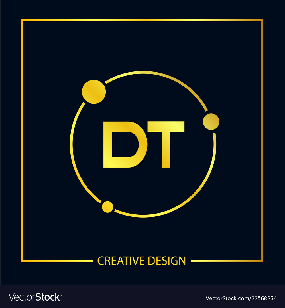 Initial letter dt logo template design