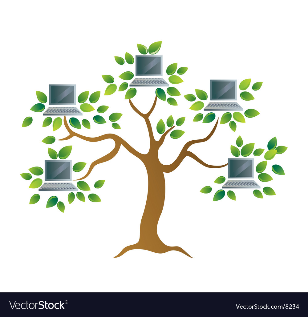 Lush Tree with Laptop