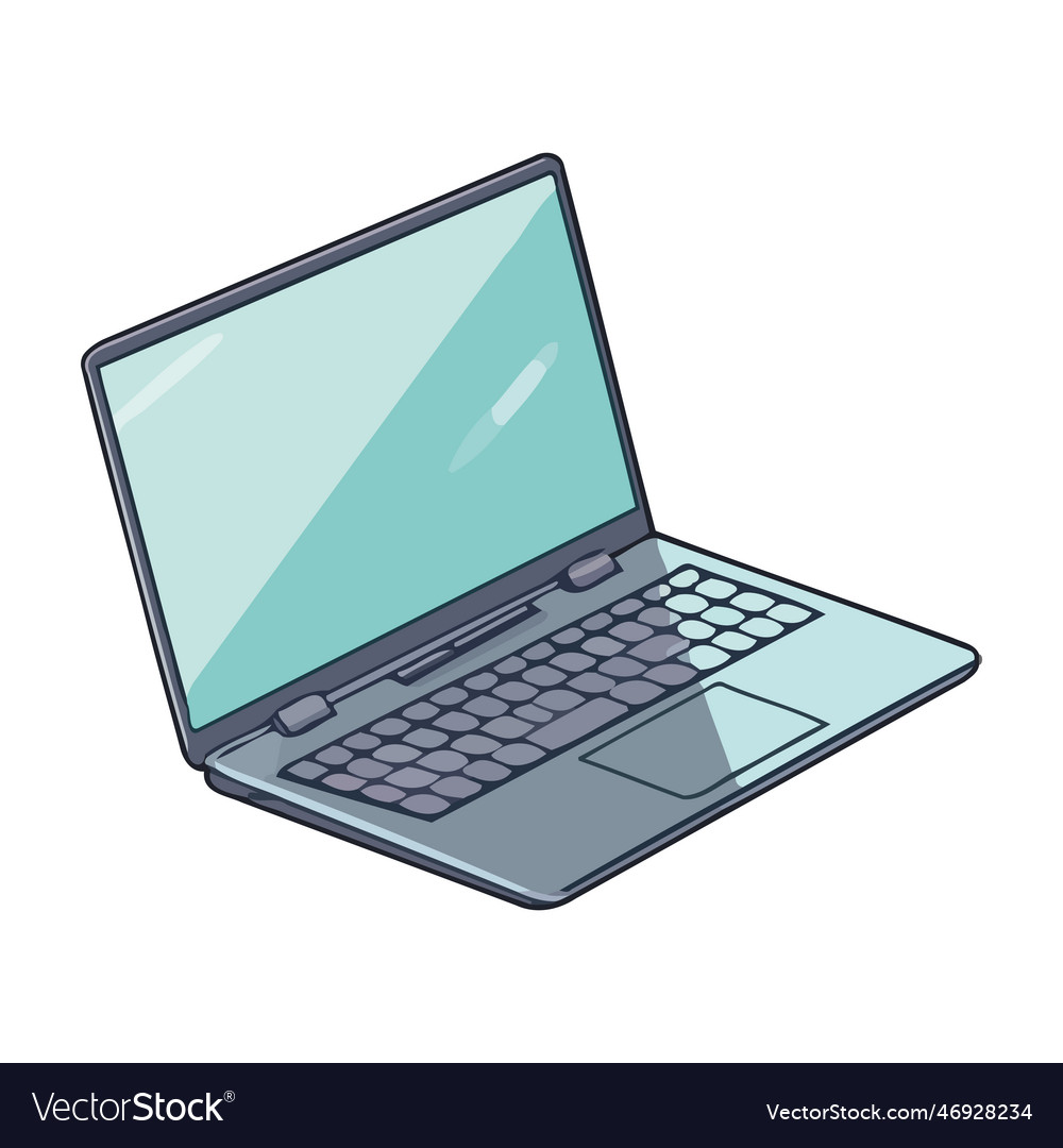 Modern laptop symbolizes technology Royalty Free Vector