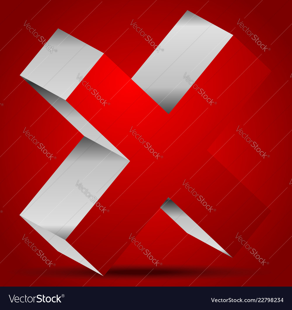 Red cross graphics remove delete button icon vector image Red cross graphics remove delete button icon