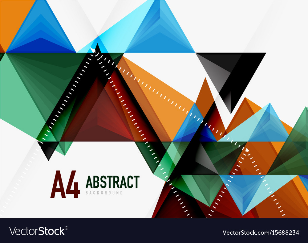 Triangular low poly a4 size geometric
