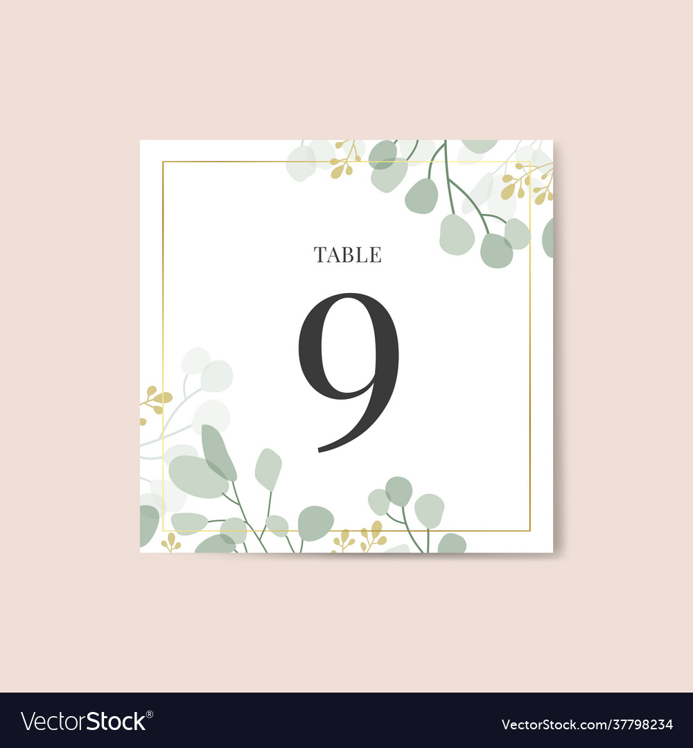 Wedding place card Royalty Free Vector Image - VectorStock