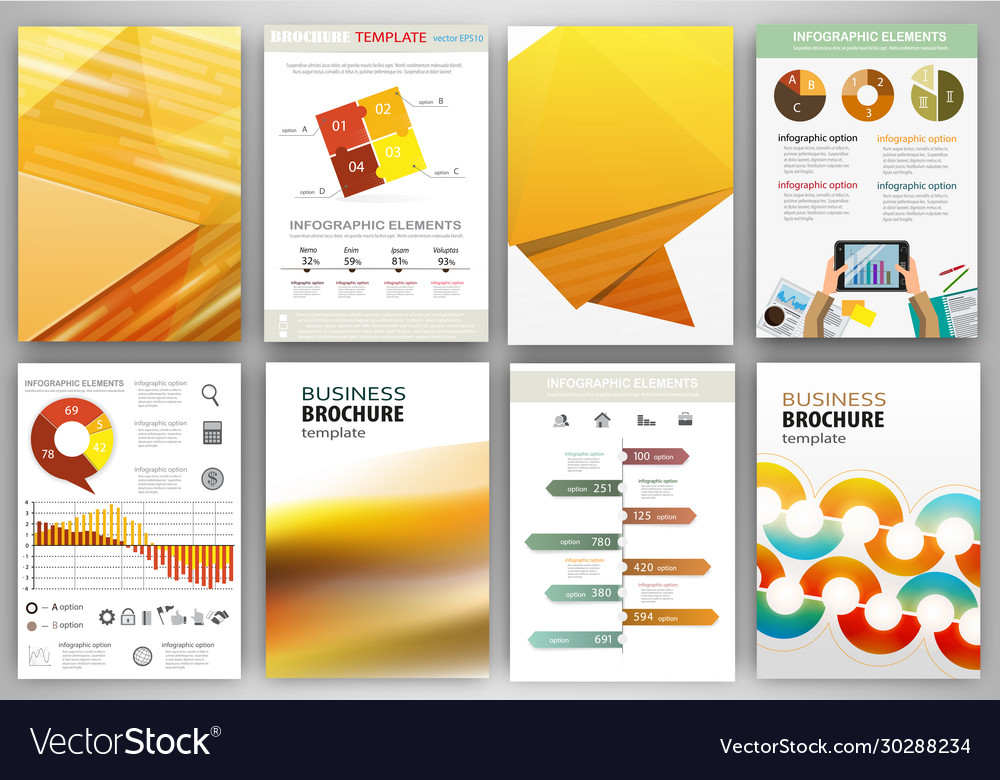 Yellow business backgrounds and abstract concept Vector Image