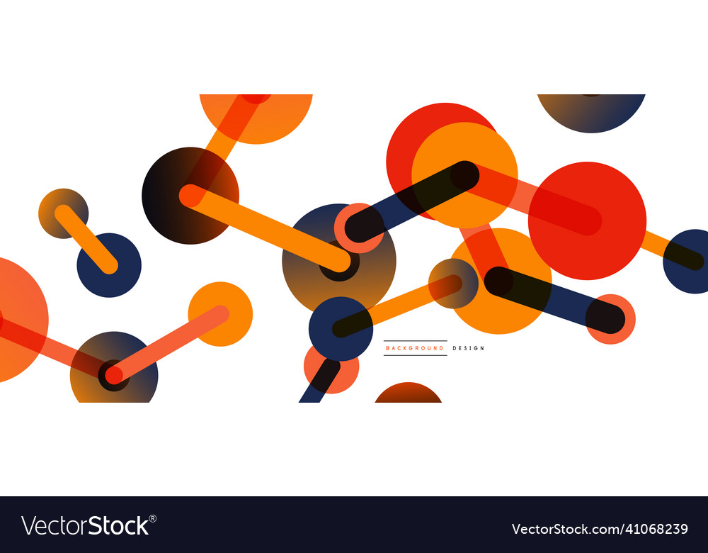 Abstract background round dots connected by lines Vector Image Abstract background round dots connected by lines