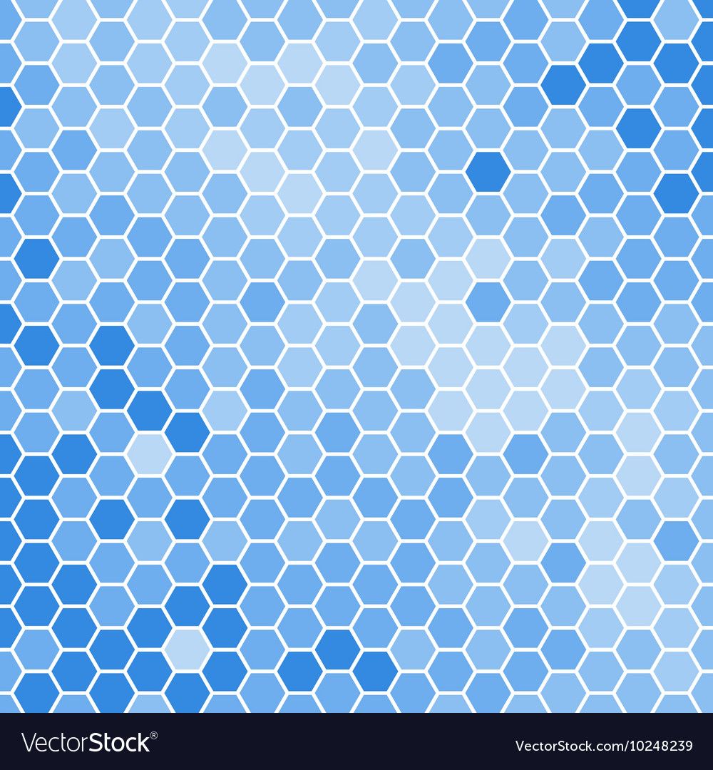 Blue hexagons background Royalty Free Vector Image