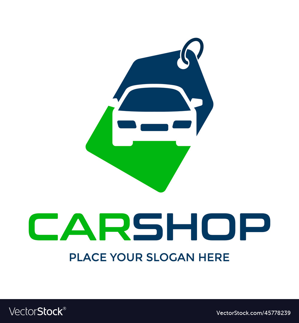 Car shop logo template this design use label