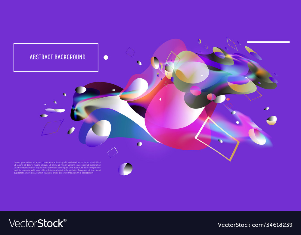 Colorful abstract fluid gradient pattern vector image Colorful abstract fluid gradient pattern