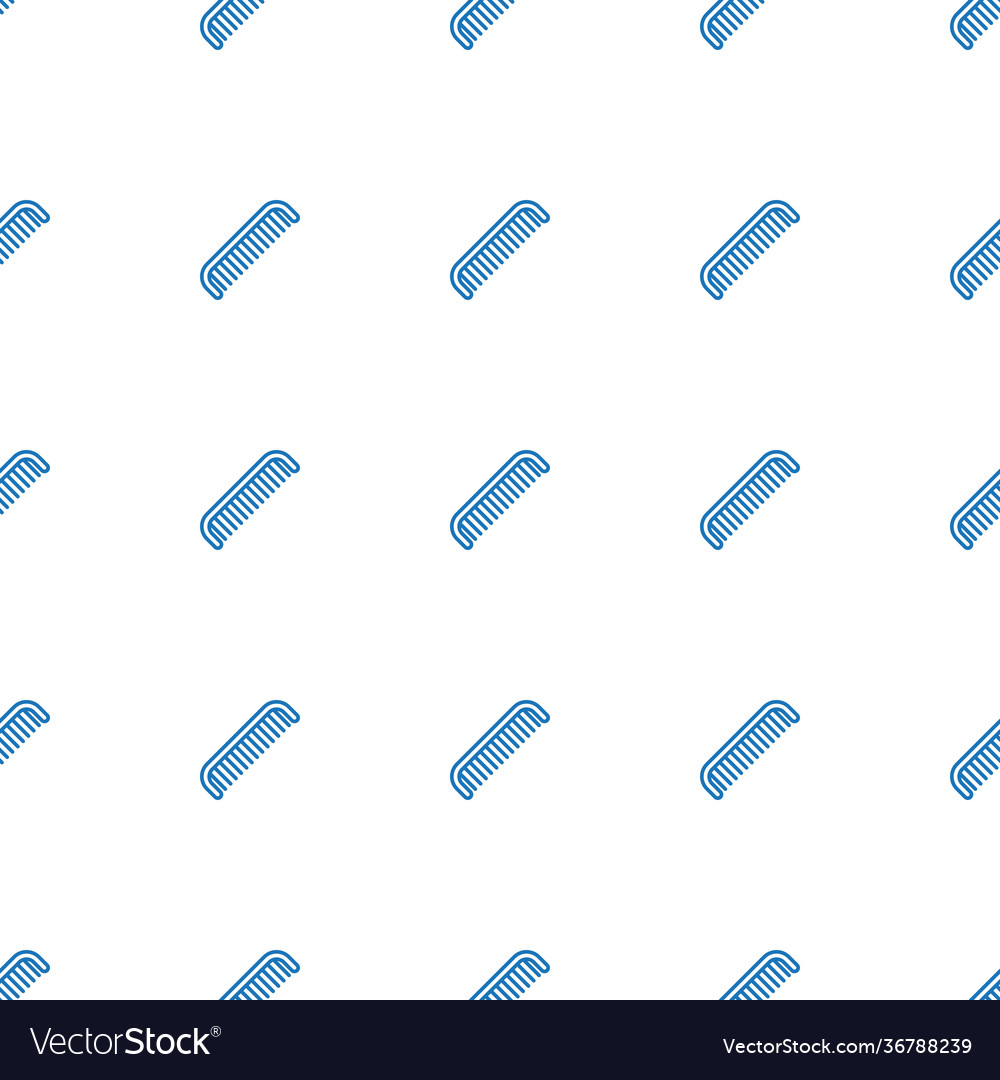 Comb icon pattern seamless white background