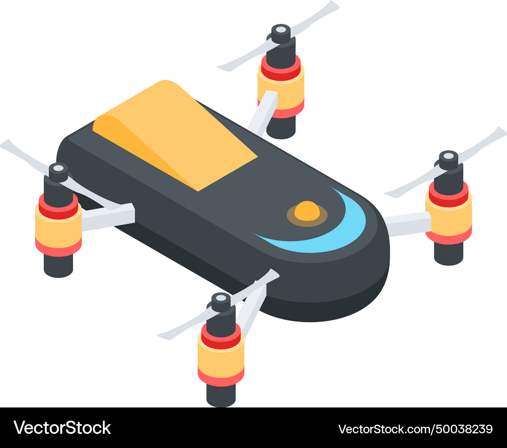 Drone technology isometric icon Royalty Free Vector Image