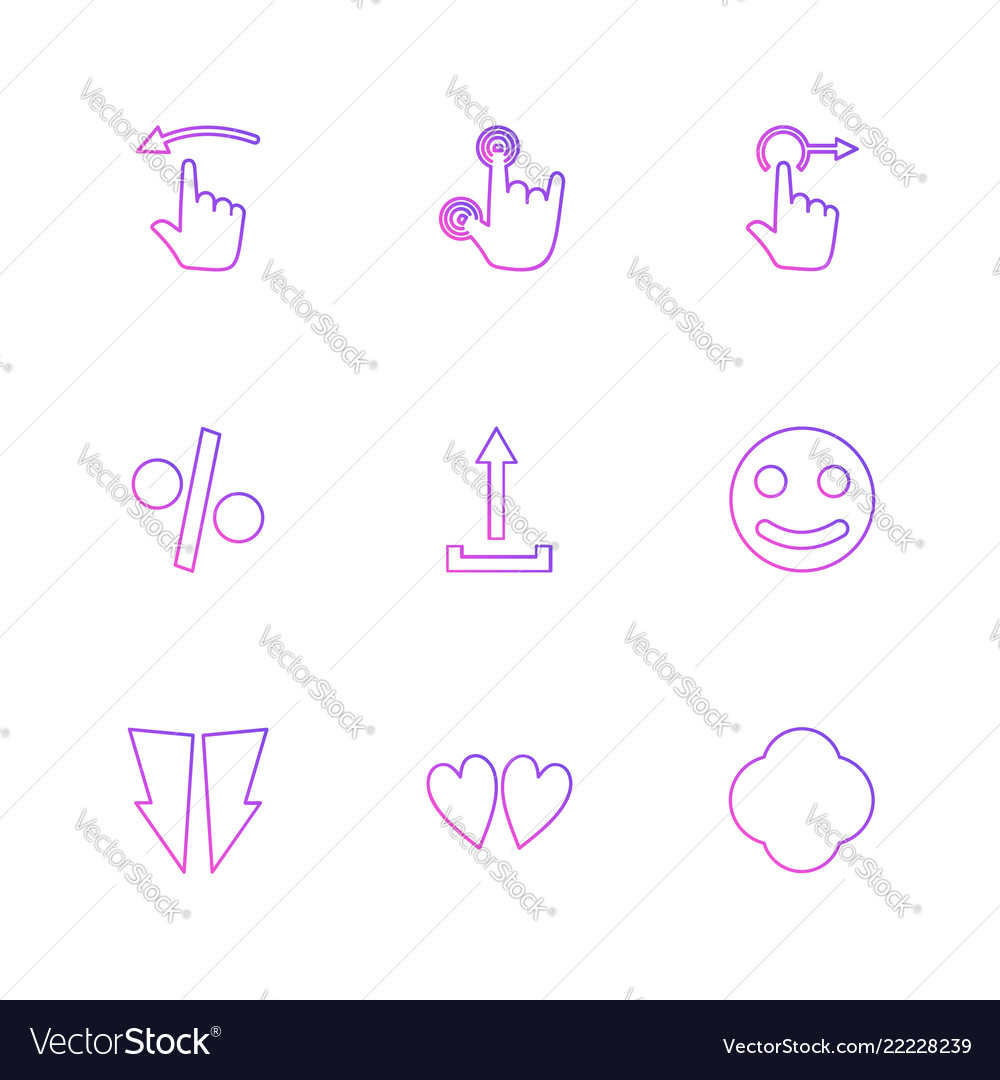 Emoji upload percentage hands pointer arrows