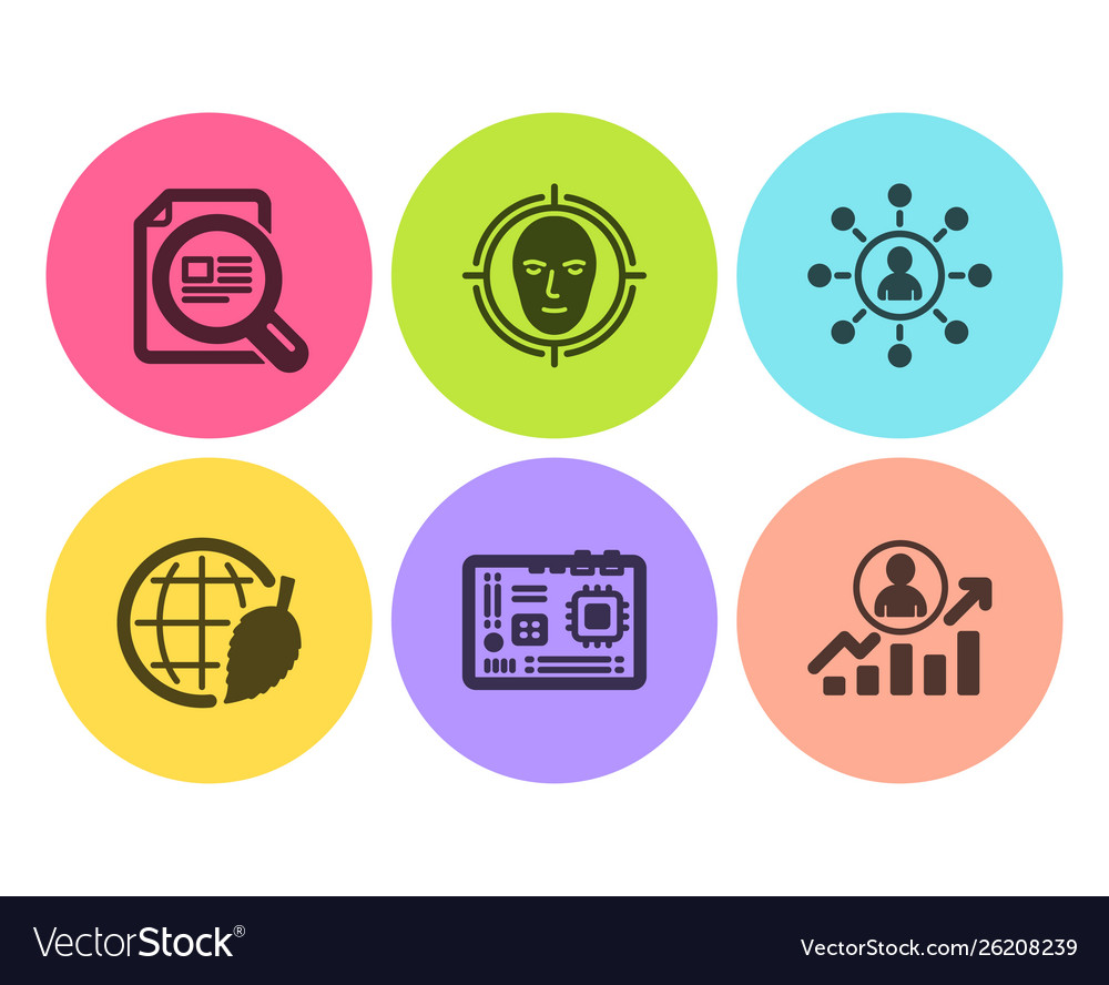 Face detect networking and check article icons